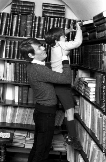 Fabrizio con il figlio Cristiano nel 1972