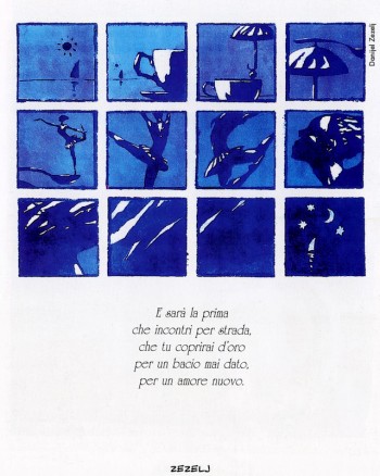 Danijel Zezelj, 1999. Dalla mostra «Segni De André» e volume omonimo a cura di Vincenzo Mollica, Edizioni Di, 1999.